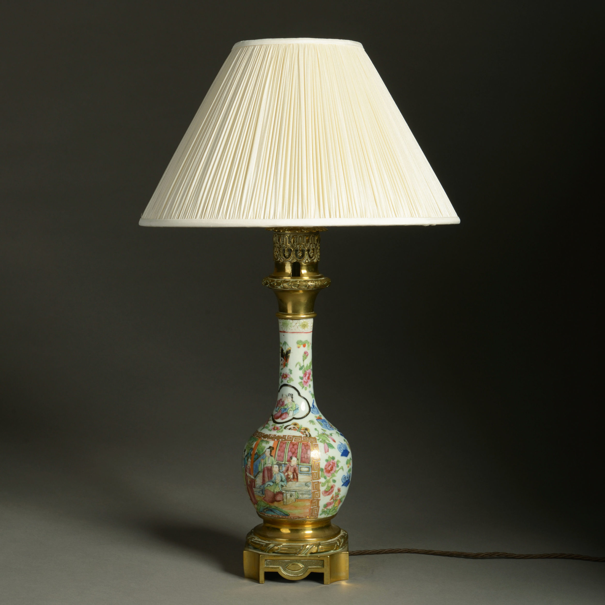 A 19th Century Famille Rose Porcelain Vase as a Table Lamp