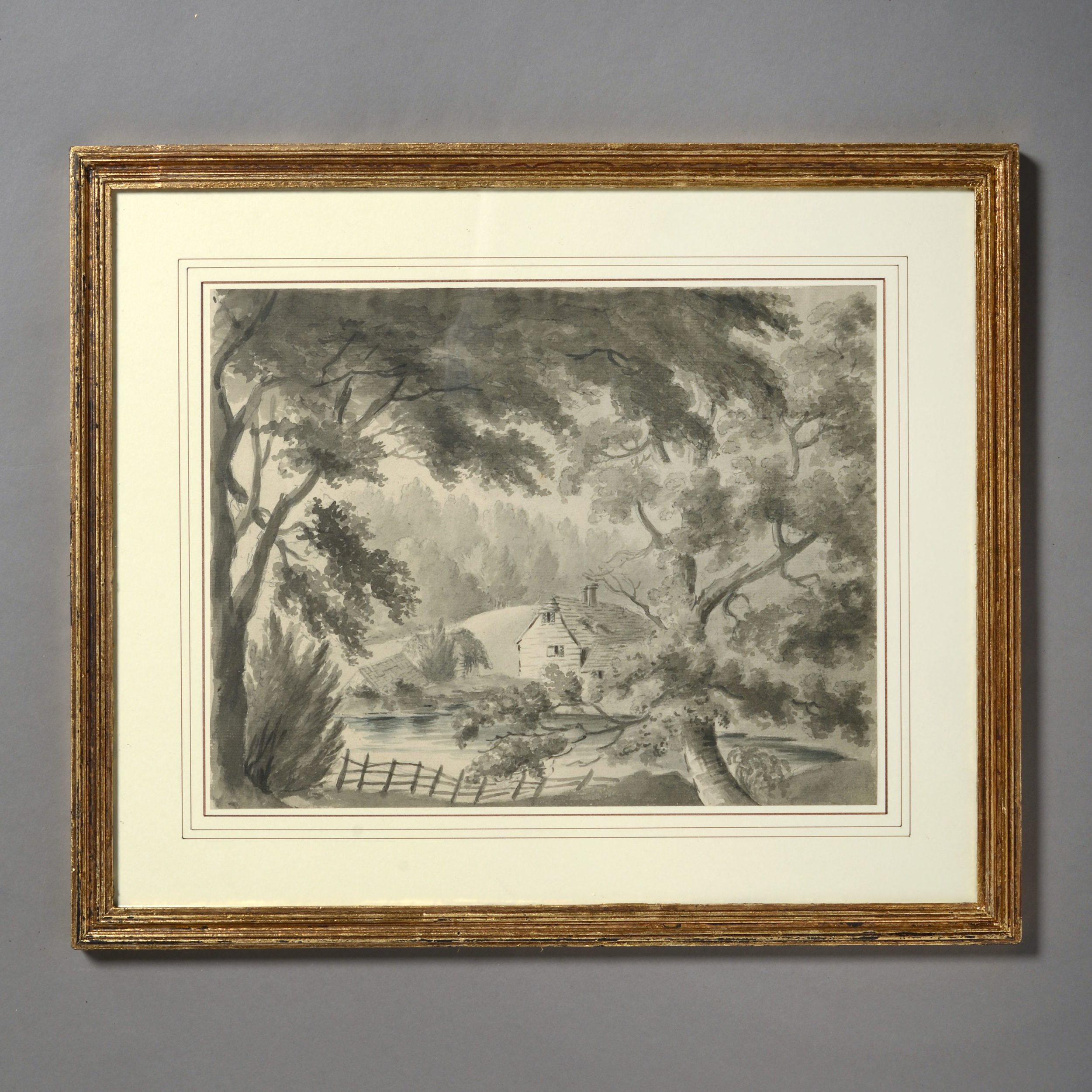 Four Early 19th Century Regency Period Sepia Landscapes