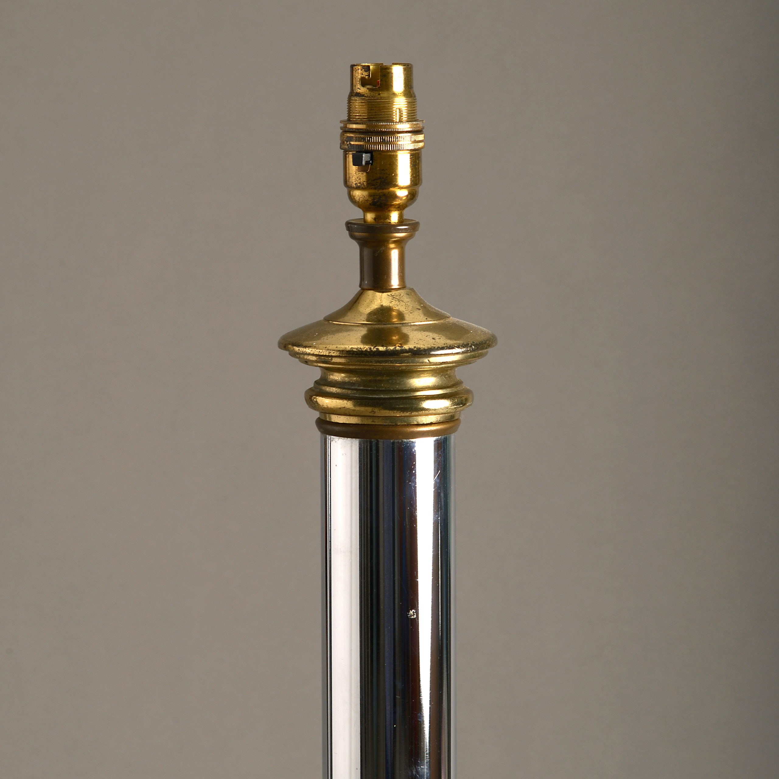 Pair of Chrome Lamps