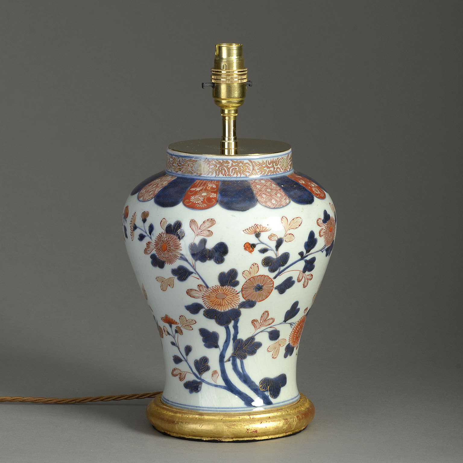 Imari Porcelain Vase Lamp