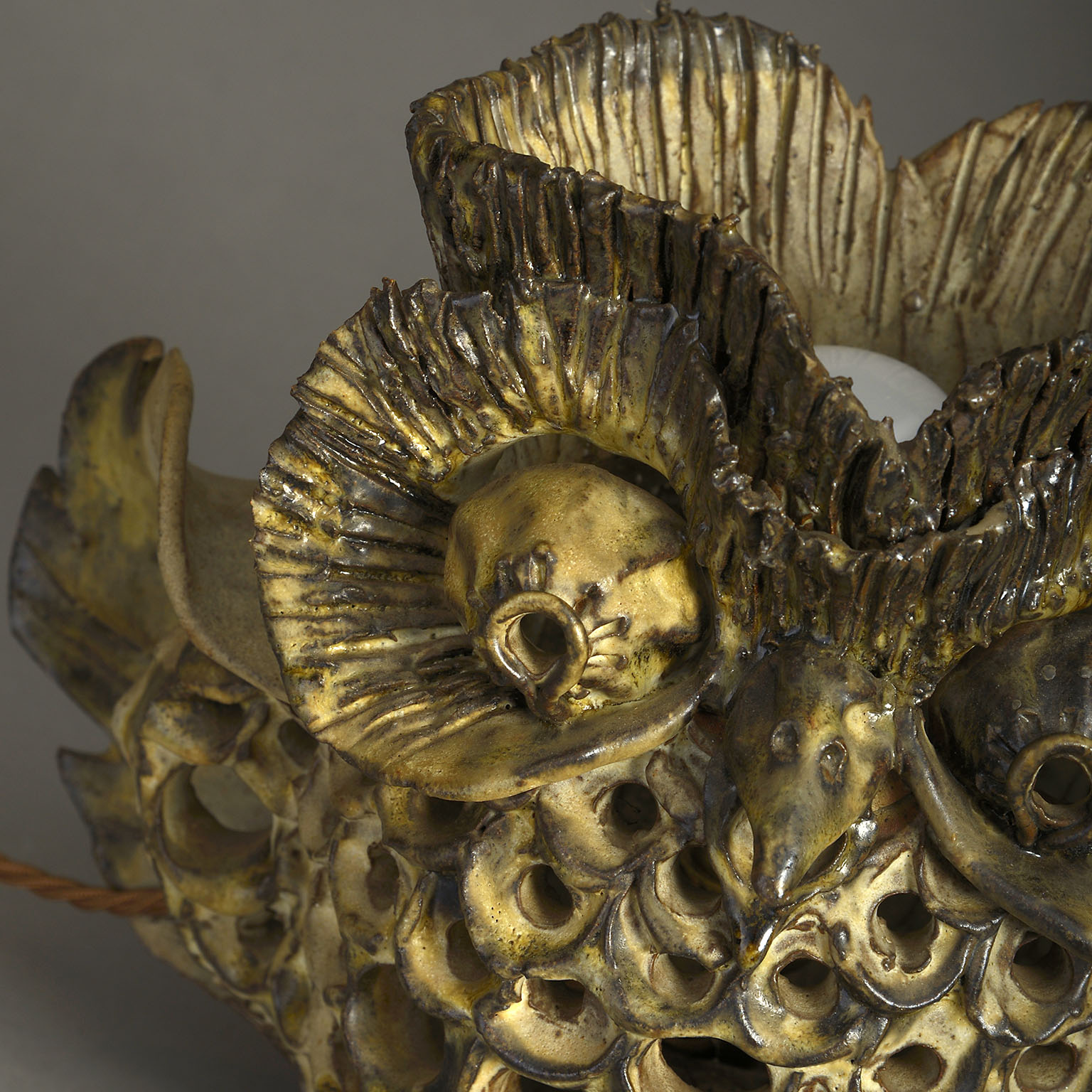 An Unusual Mid-20th Century Ceramic Owl Lamp