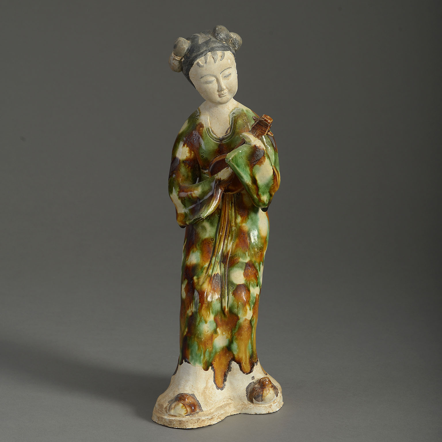 Six Republic Period Glazed Terracotta Musician Figures