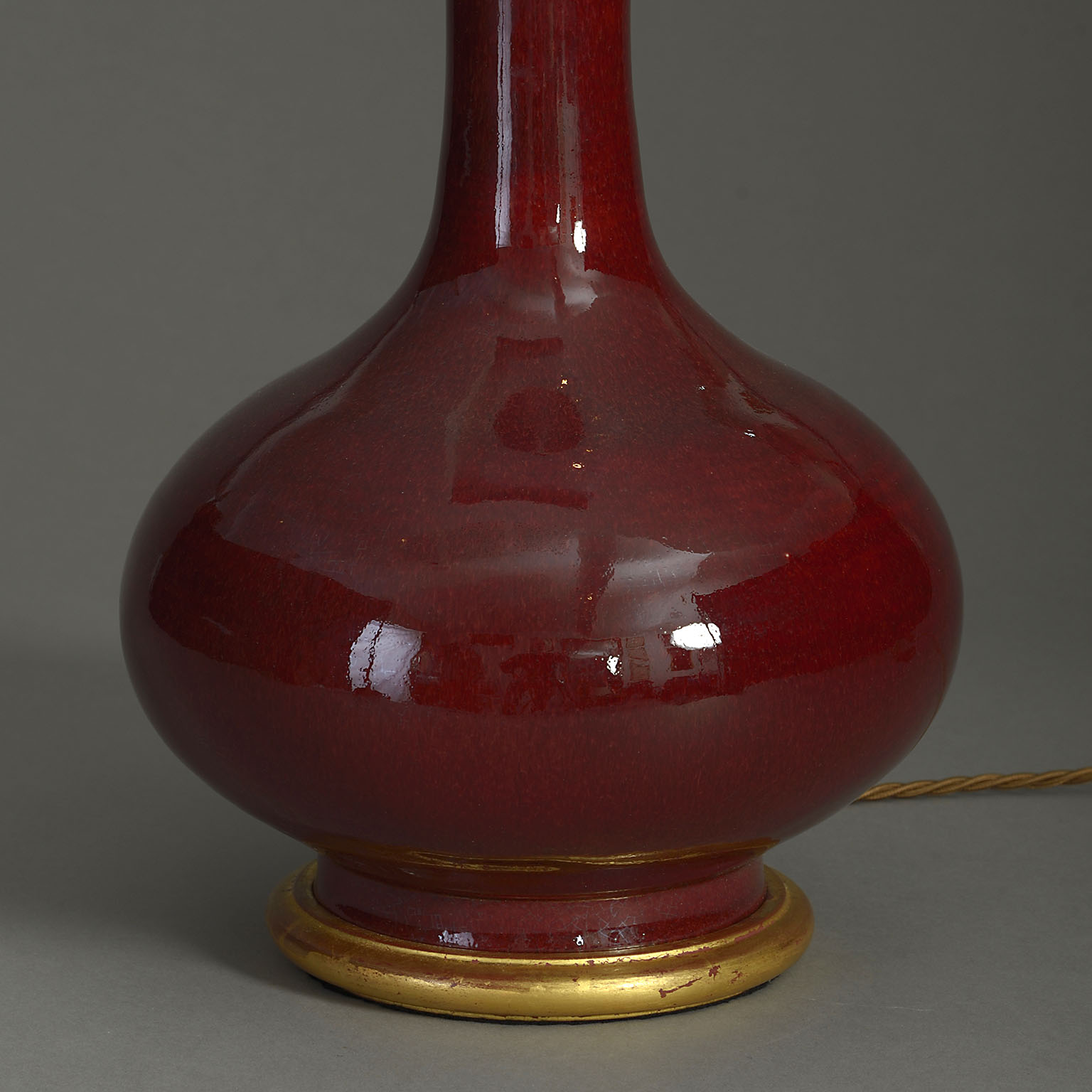 Sang de Boeuf Vase Lamp