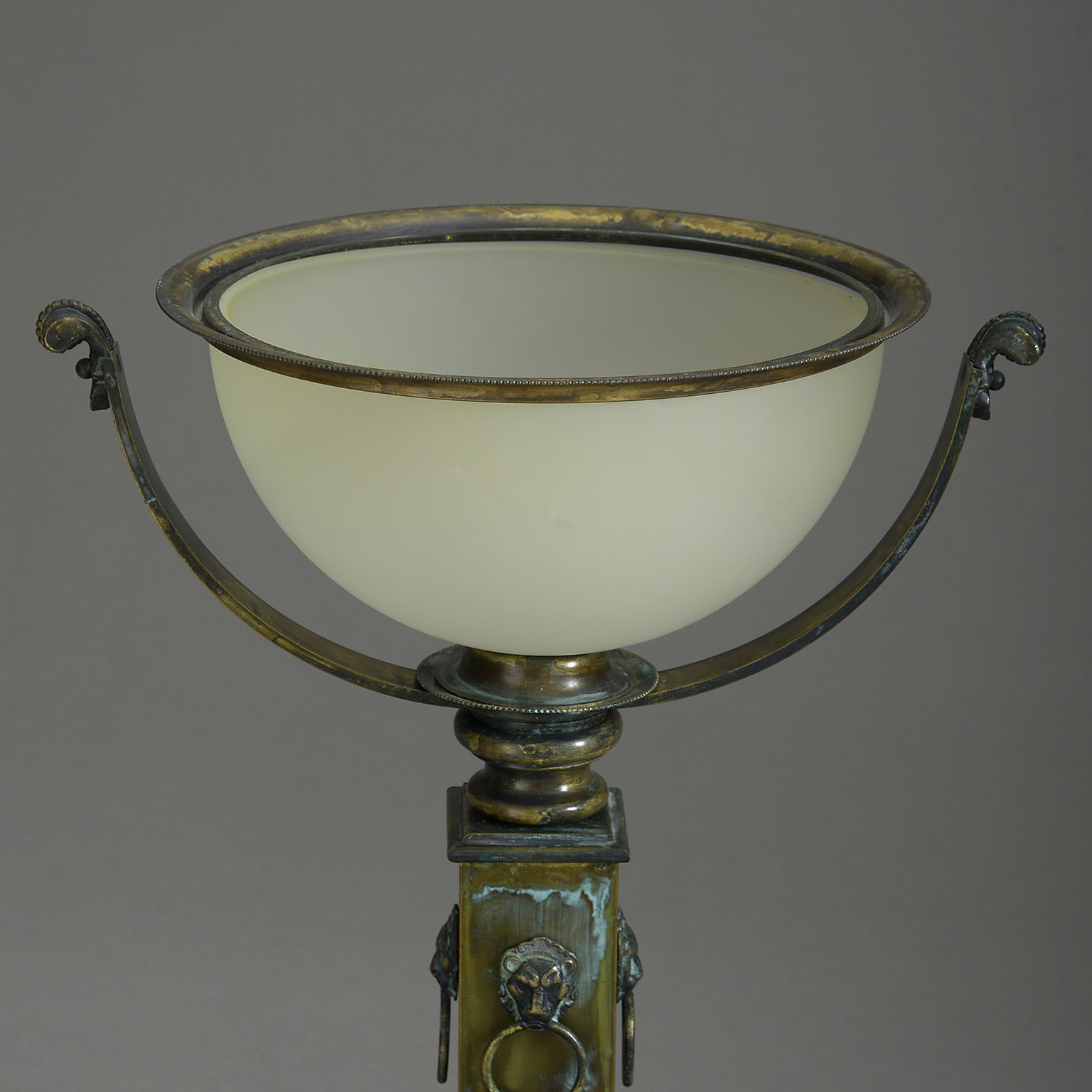 Mid-Century Classical Bronzed Dish Light
