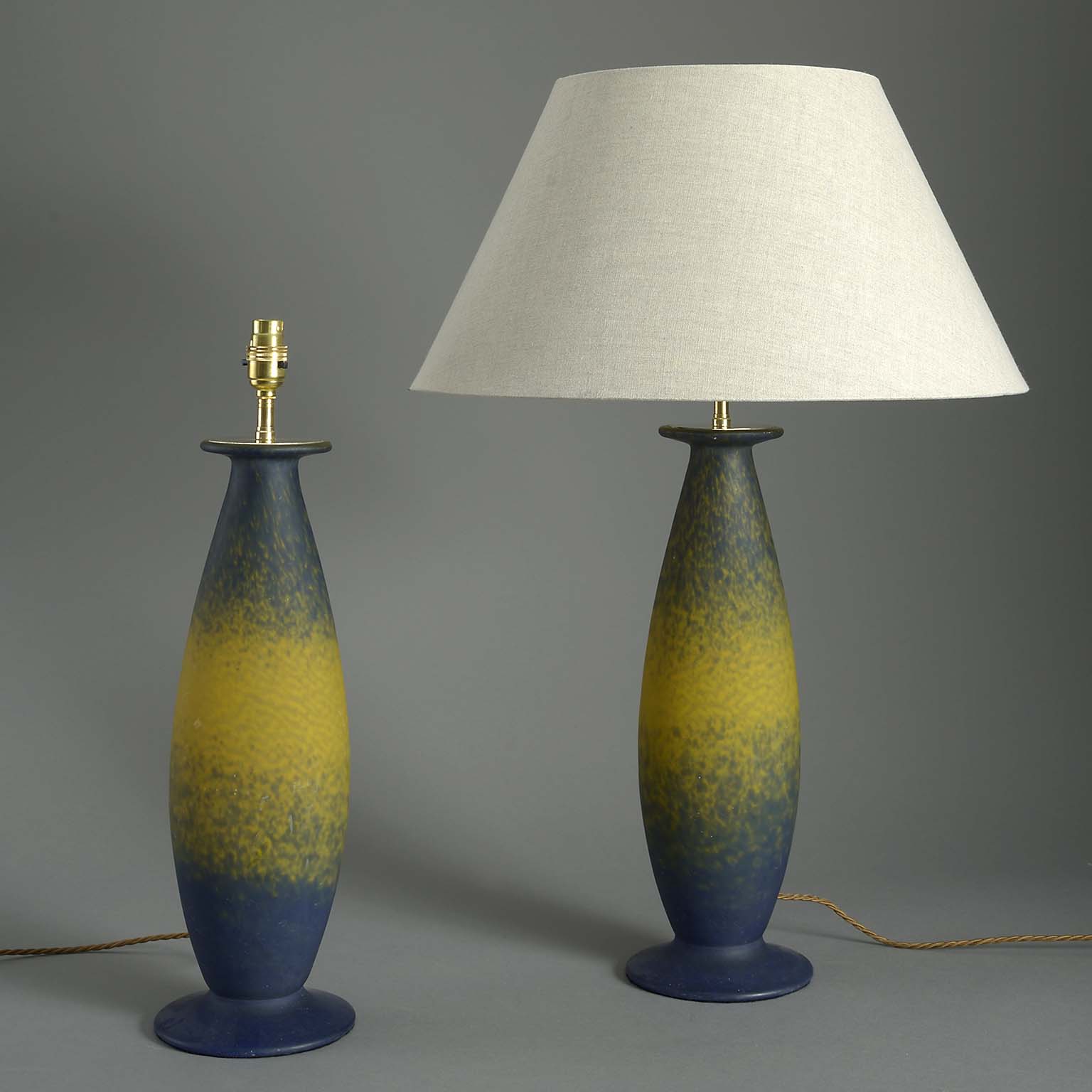 Pair of Glass Vase Table Lamps