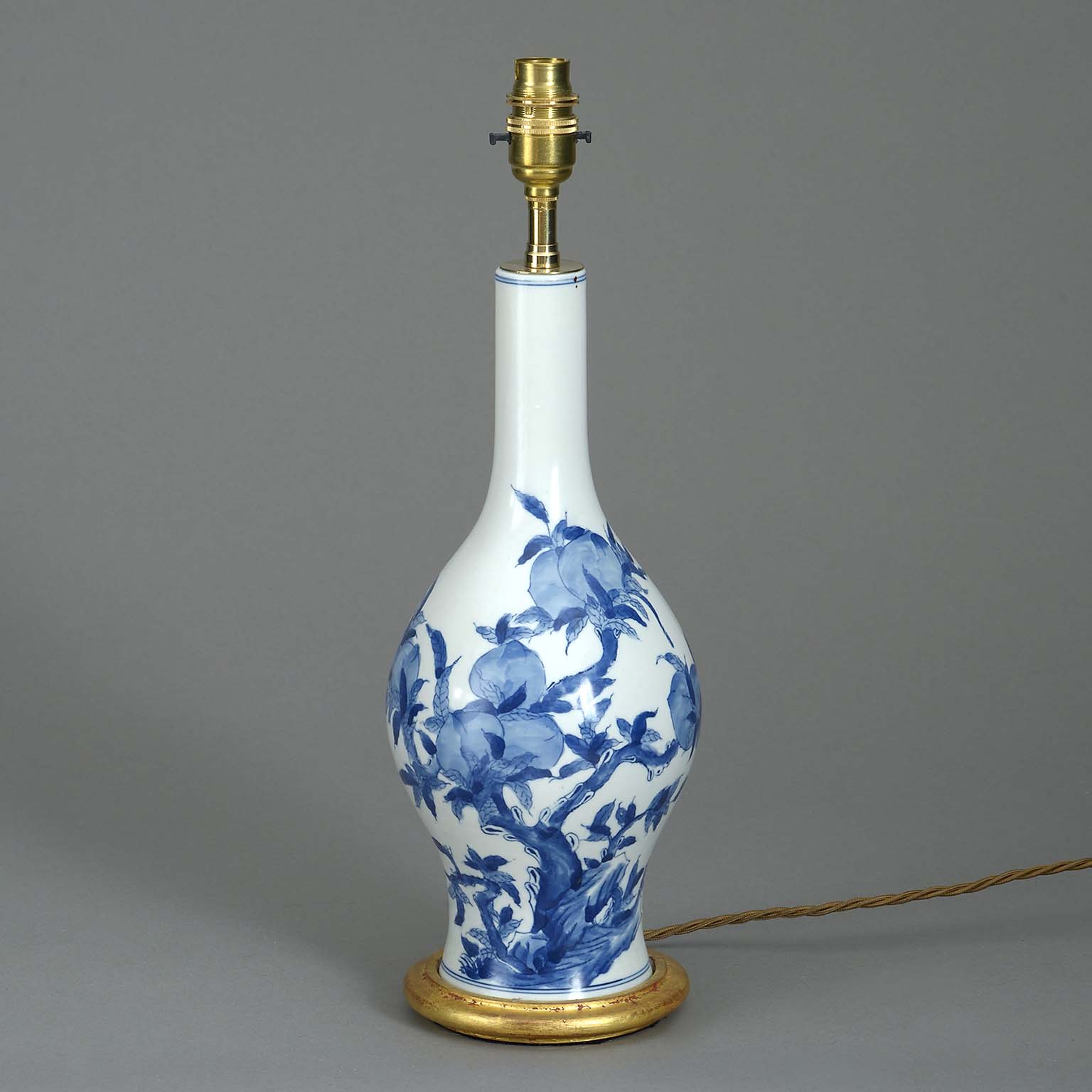 Blue and White Mango Tree Vase Lamp