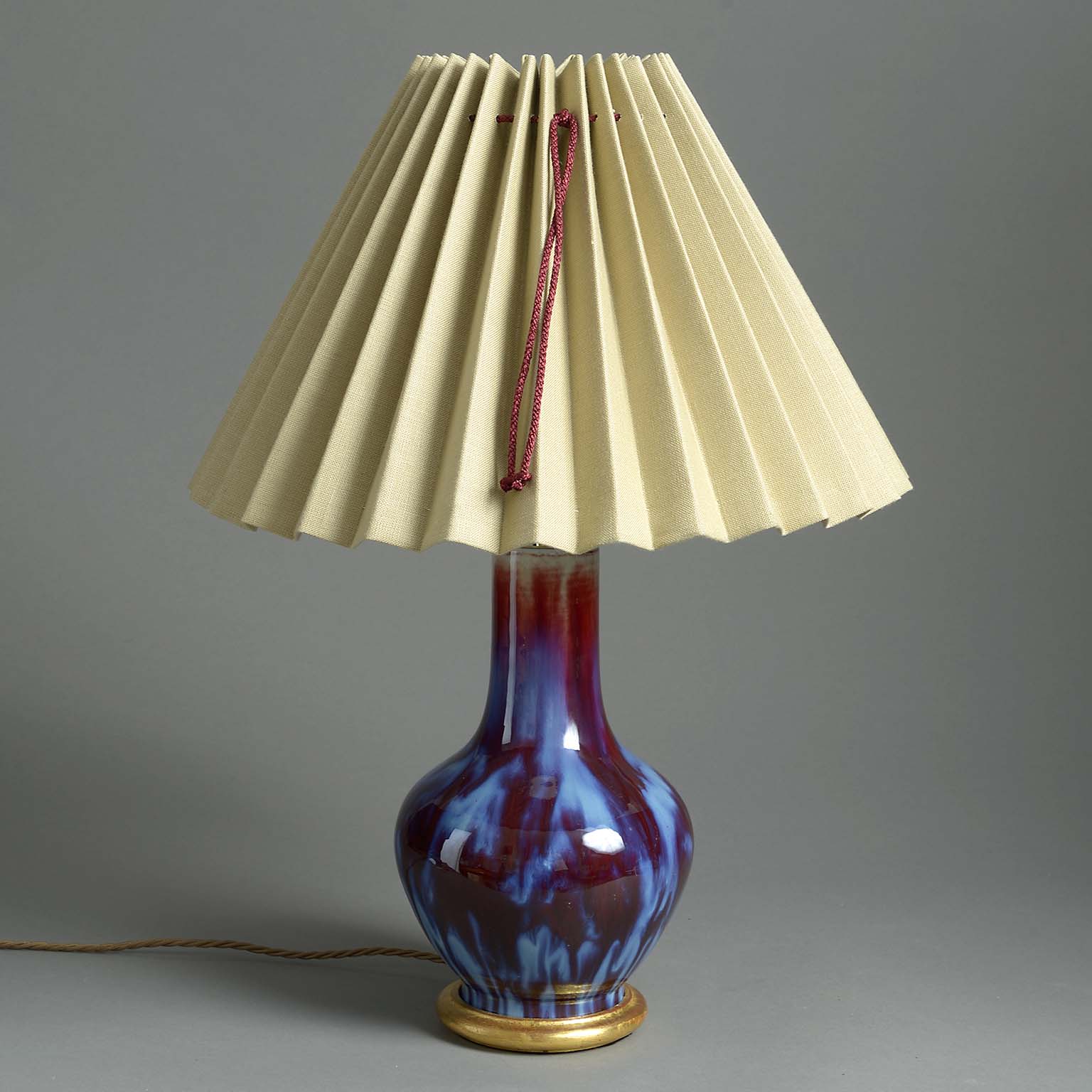 Flambé Porcelain Vase Lamp